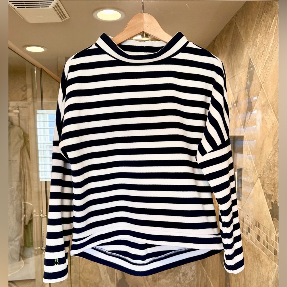 Dudley Stephens Binney Boatneck in Striped Vello in Navy/Whitr size XSmall